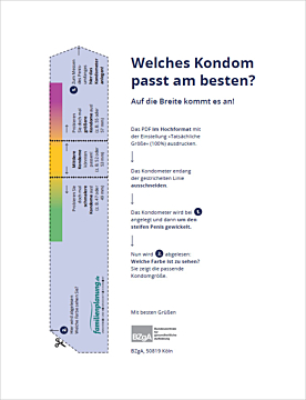Das Bild zeigt eine Vorschau des Mediums "Kondometer - Welches Kondom passt Ihnen?  "