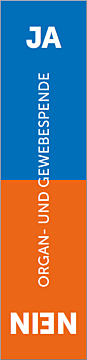 Das Bild zeigt eine Vorschau des Mediums "Lesezeichen zur Organ- und Gewebespende - Allgemeinbevölkerung"